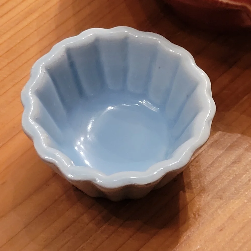 Vtg Ceramic Butterfly Flower Votive Candle Holder Removable Inner Ceramic Liner